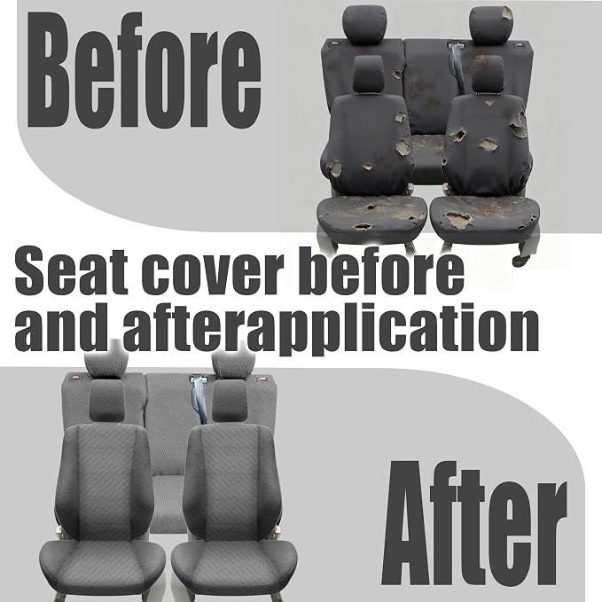 Front Knit Fabric Seat Covers for Ford Focus 2009 2010 2011 2012 2013 2014 2015 2016 2017 2018, Sponge Padding, Thickened Design, Easy to Install and Clean-Gray