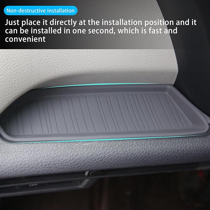 3PCS Center Console Panel Non-Slip Silicone Pad for Sienna Accessories 2021-2025,Central Control Panel Original Car Texture Cover for Sienna LE Limited Platinum SE XLE XSE