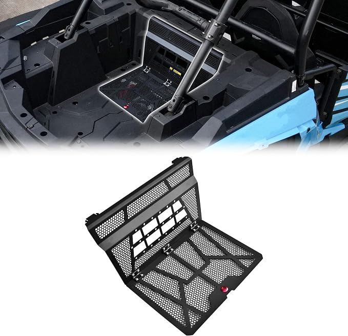 Vented Engine Cover for Polaris RZR XP 1000 / RZR XP Turbo 2014-2023, Aluminum Quick Open Breathable Rear Vented Bed Cover Access Panel(Replace #5454273)
