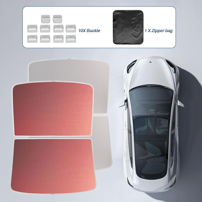 Tesla Model Y Roof Sunshade Heat-Insulating, UV-Protective, Nano-Reflective Interior Accessories for Tesla Model Y 2020-2025