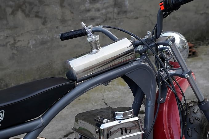 JMCHstore Stainless Steel Mini Bike Gas Tank Cylinder 4x11'' for Coleman Baja Montser Mega moto Predator Hemi non 212 Engine, Massimo Axis RealTree Motovox Mototec Dirt Gas Bike, Go Kart Parts
