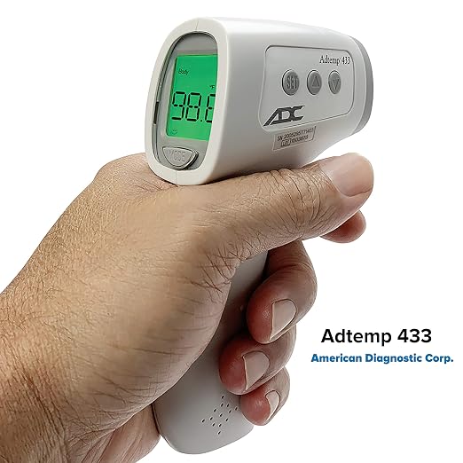 ADC Non-Contact Infrared Trigger-Style Screening Thermometer, Adtemp 433, White