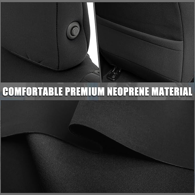 SAPUBK Custom-Fit Front Seat Covers Replace for 2011-2014 Ford F150-F550 40/20/40 Split Seat with Opening Center Console, Premium Neoprene with Composite Soft Foam Lining Breathable Seat Cover