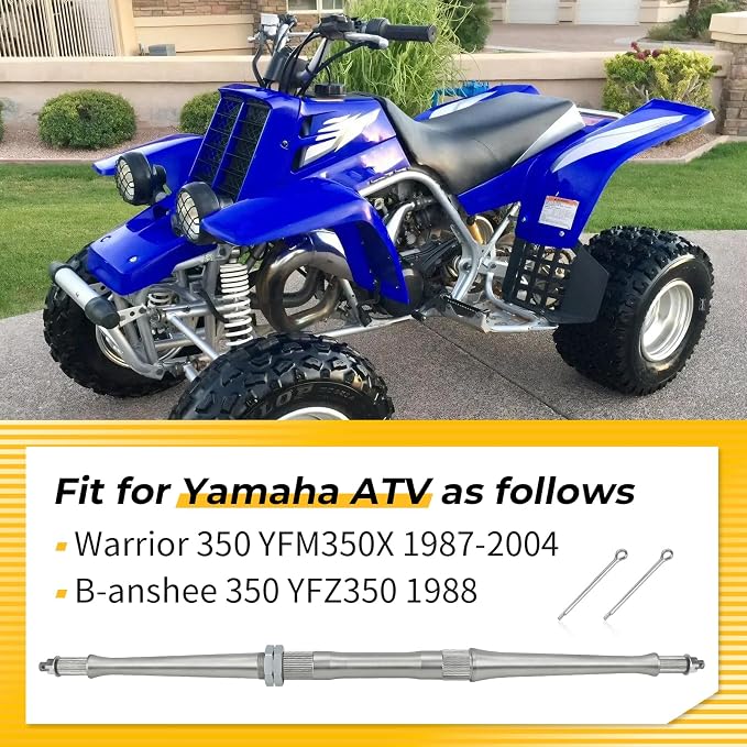 M MATI Rear Axle Shaft With Nuts for Yamaha B-anshee 350 YFZ350 Warrior 350 YFM350X 1987-2004 3GD-25381-00-00
