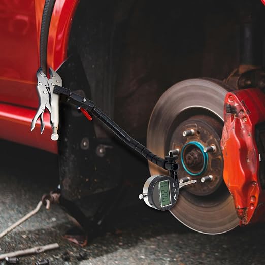 HFS(R) Disc and Rotor/Ball Joint Gage Set 0-1" Digital Dial Indicator 360° Flexible Stem Holder Locking Plier Automotive Measurement Tool
