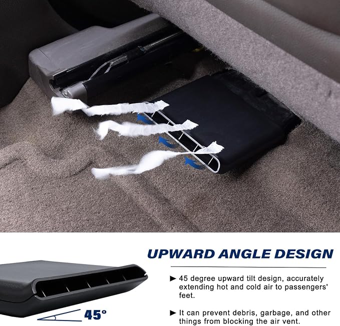 JKCOVER Haft-size Tray and Under Seat Vent Deflectors Compatible with 2014-2018 Chevy Silverado/GMC Sierra 1500, 2015-2019 Chevy Silverado/GMC Sierra 2500/3500 HD Accessories