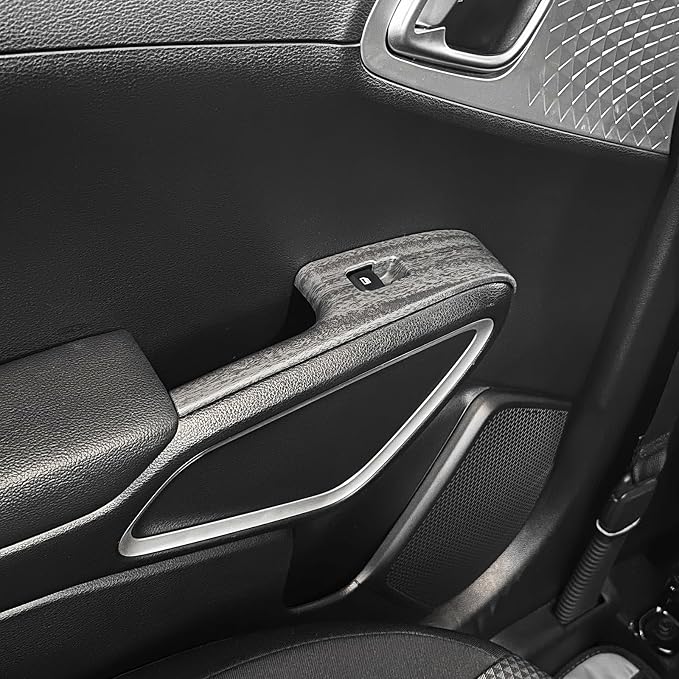 YOUTOOCAR 4PCS Window Switch Panel Trim Covers Compatible with Kia Soul 2022-2026 Accessories (Wood Grain)