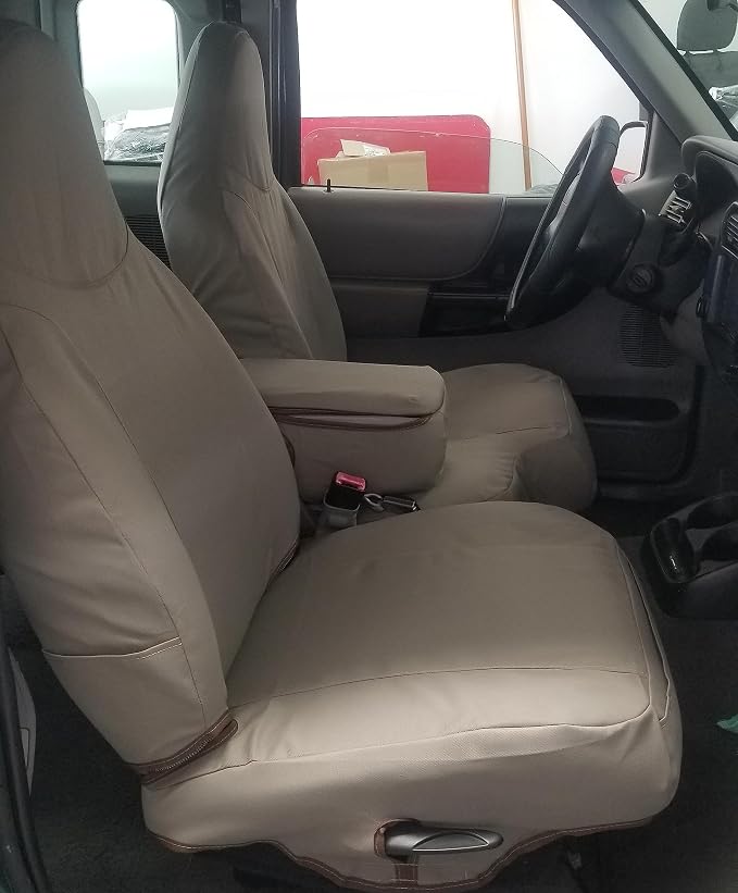 Durafit Seat Covers, F282 X4, 1998-2001 Ford Ranger XLT Exact Fit Seat Covers Made in Taupe Twill