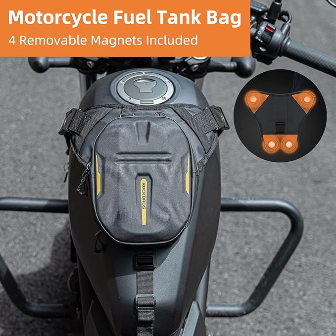 ROCKBROS Drop Leg Bag 3 IN 1 Motorcycle Waist Pack Thigh Bag Magnetic Motorcycle Tank Bag Muti-functions Leg Pouch for Men Women Cycling Hiking Running Camping Travel 10L Black