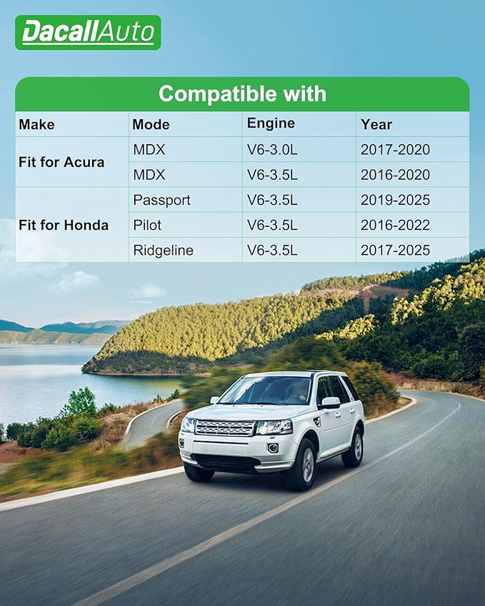 Activated Carbon Cabin & Engine Air Filter Set for Honda Passport/Pilot/Ridgeline V6-3.5L (2016-2025), for Acura MDX V6-3.0L/3.5L (2016-2020), Replace Part NO. 17220-5J6-A10, 80292-SDA-407