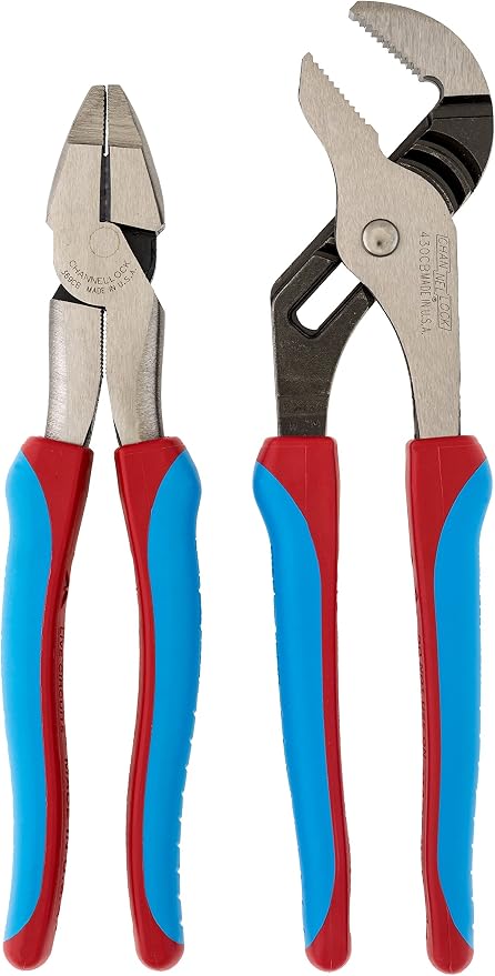 Channellock GS-10CB 2-Piece Tongue & Groove and Lineman's Plier Set