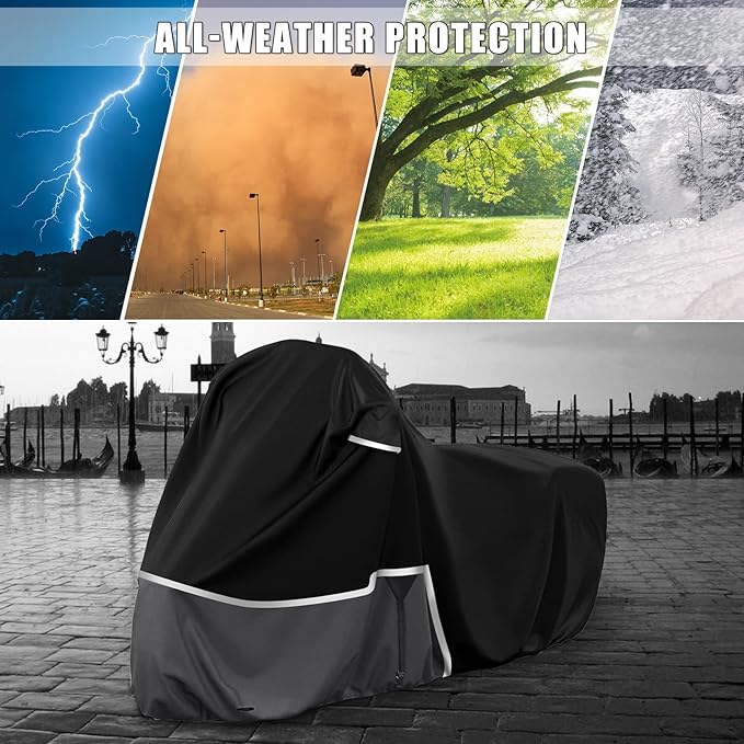 Waterproof Motorcycle Cover Replace for Honda Scooter Model, 420D Oxford Cloth Honda Ruckus, Metropolitan, Dio and ADV150 Scooter Cover for Snow Rain Dust Protection