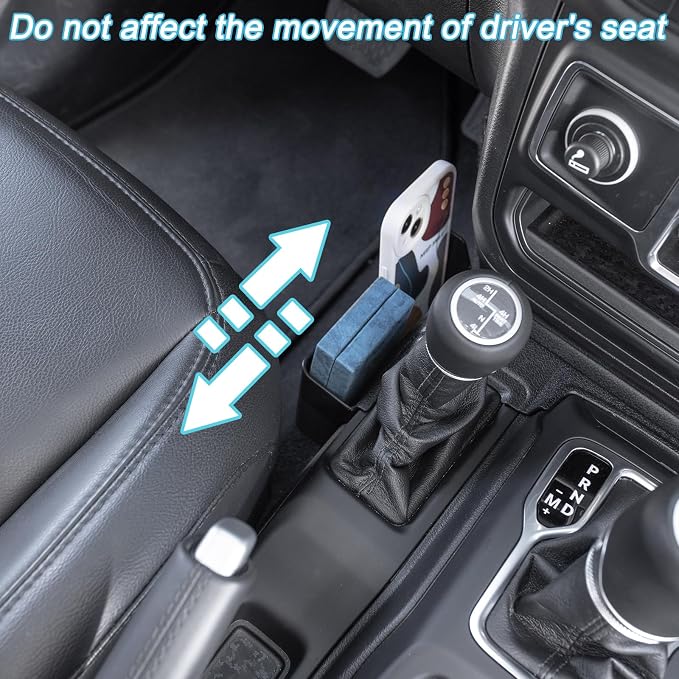PIMCAR 3PCS Interior Accessories Compatible with Jeep Wrangler JL/JLU 2018-2026 & Gladiator JT Truck 2020-2026 including Center Console Organizer and Hanging Storage and Gear Shift Side