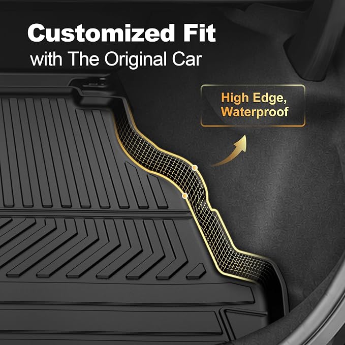 Cargo Liner Fit for Mercedes Benz C Class Sedan 2022-2026 | AOMSAZTO Cargo Mat All Weather Custom Fit Trunk Mat C Class Car Mats Accessories Black (Only for Sedan)