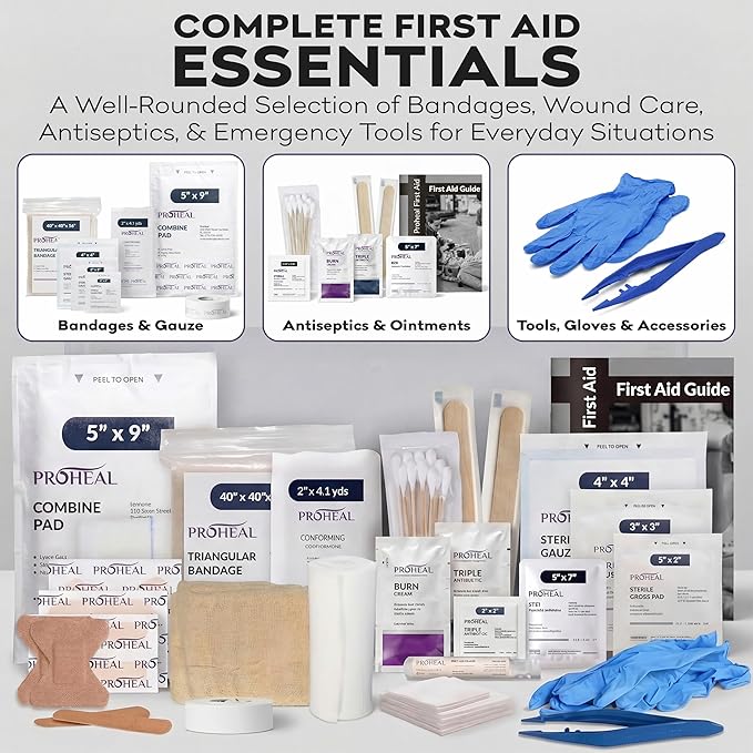 50 Person OSHA Compliant First Aid Kit for Businesses, Vehicles, Trucks, Construction Site - Type III, ANSI Class A Emergency Kit - 197 Piece Essential First Aid Supplies