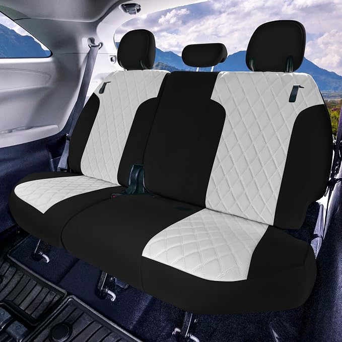 FH Group Custom Fit Car Seat Covers Specifically Made for Toyota Sienna 2021-2024, Gray Ultraflex Neoprene Full Set Automotive Seat Covers, 7 Seater SUV Seat Covers, Toyota Accessories