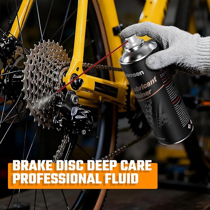 Chain Lube, Chain Lube Spray Can, Professional Chain Maintenance Kit, Motorcycle Lubrication Set with Chain Oil 13oz 2 Can Including Brushes and Gloves for Caring All Bicycles