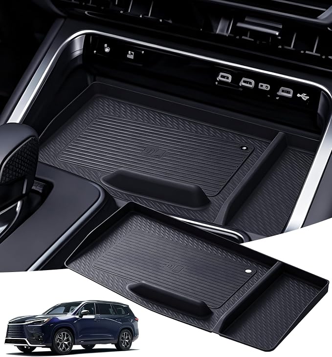 Wireless Charging Protective Mat for Lexus TX TX350/TX500h/TX550h+ 2026 2025 2024, Interior Accessories Center Console Wireless Charger Cover Pad for 2024-2026 TX 350/550h/550h+, Black