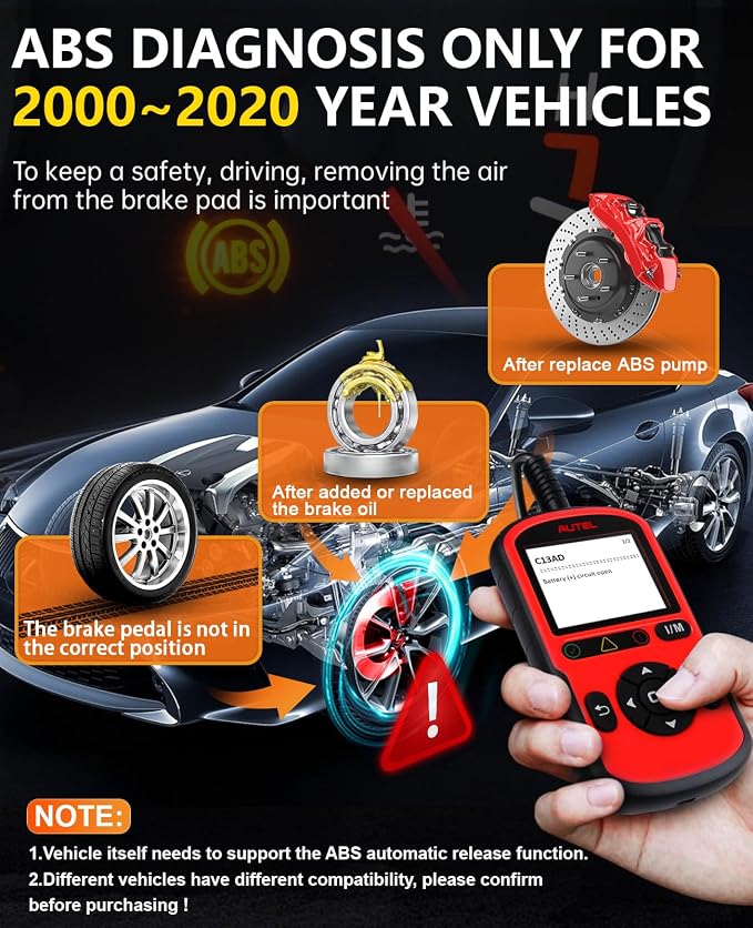Autel AutoLink AL549 OBD2 Scanner Code Reader | Check Engine Code Reader ABS Diagnostic Tool,Universal Car Battery Test, Live Data,Scan tool For Car Repairers, Enthusiasts