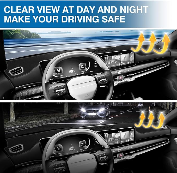 KUST Black Dash Cover for Kia K4 2025-2026 Left Hand Drving Dash Carpet Polyester Non-Slip Dash Protector Interior Accessories for K4 Custom Fit Dash Mat Sunshade Windshield Glare