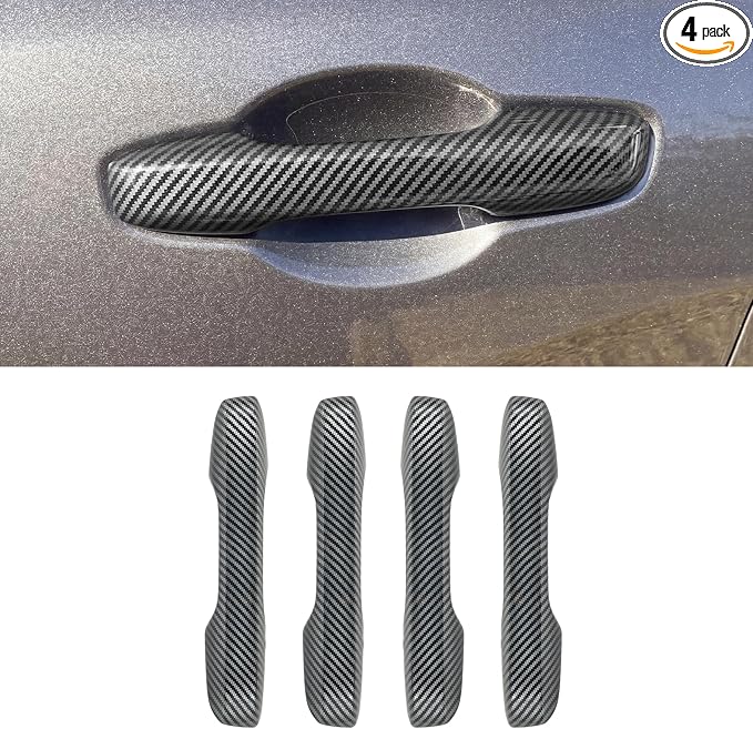 Carbon Fiber Exterior Door Handle Cover Compatible with 2023-2026 Honda CR-V CRV, Outside Door Handle Protector for Honda Civic Accord CR-V HR-V Acira Integra ADX