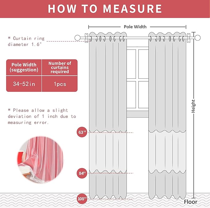 XiDi Black Out Curtains for Bedroom Windows, Curtains for Girls Bedroom Decor, Unicorn Curtains for Kids Room, Blackout Curtains for Living Room 63 inchs Long 52 inches Wide 2 Panel Red 52/72/2