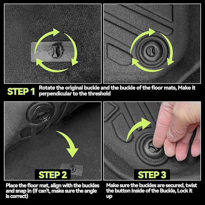 Tongama-Floor Mats for 2019-2025 2026 Acura RDX, All Weather TPE Floor Liners and Trunk Mat and Backrest Mats for Acura RDX Waterproof Interior Accessories