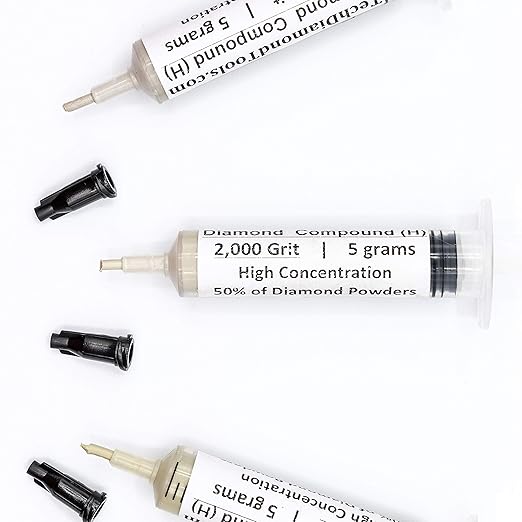 TechDiamondTools Kit of 3 Diamond Polishing Compound Polishing Paste USA Made 1200 2000 4000 Grit for Marble Glass Metal Rock Jewelry Resin Silver Gemstone with High Concentration of Diamond Powder