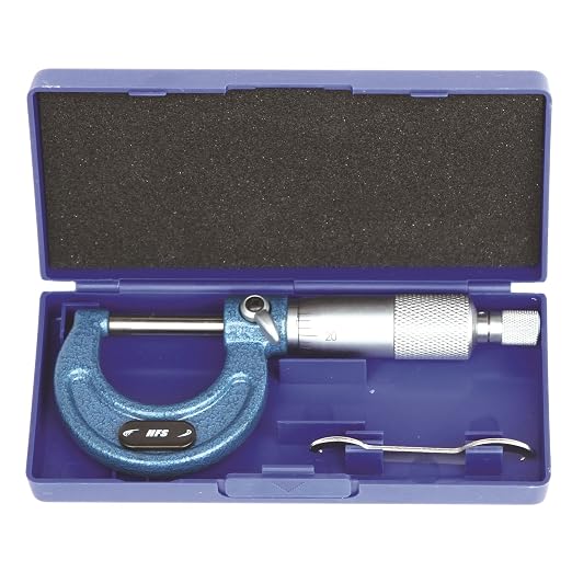 HFS(R) 0-1" Outside Micrometer with 0.0001" Accuracy, Carbide Anvil and Laser-Etched Scale