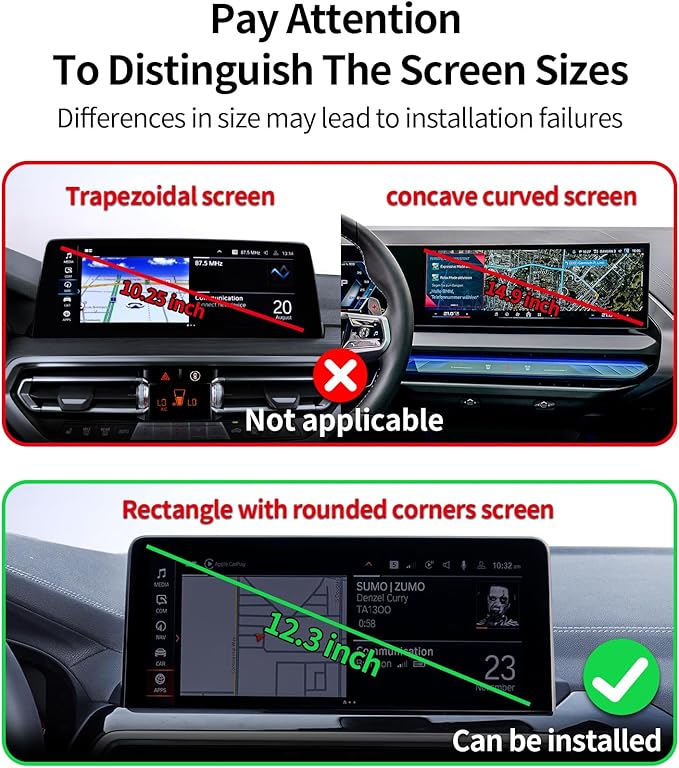 Wireless Charging Car Phone Holder for BMW X3 2022-2024 / X4 2022-2025, 12.3" Screen Fixed Clip, 360° Rotation Car Phone Mount Compatible with MagSafe