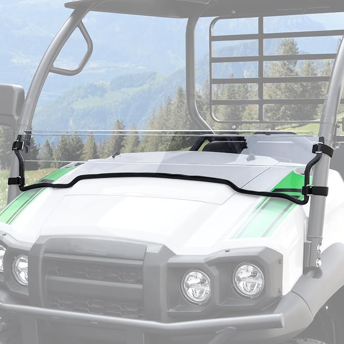 SAUTVS Clear Front Half Windshield for Kawasaki Mule SX 2017+, Lightly Dustproof Durable Poly Half Windscreen for Kawasaki Mule SX SE XC LE FE 2017-2026 Accessories