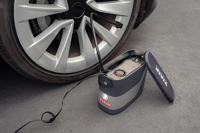 VIAIR Digital EVC75P - Portable Air Compressor Tire Inflator for Car, SUV & Truck | Preset Automatic Shut Off Feature | 12V Road Tire Pump Air Compressor 100 PSI