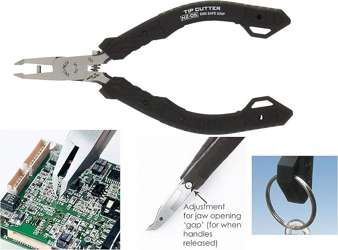 Engineer PS-03 Miniature Needle Nose Pliers + NS-04 Micro Nippers + NZ-05 Chip Cutter Best Mini pliers sets for any type of electronics repairs