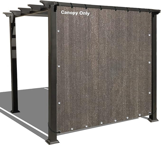 Alion Home Sun Shade Privacy Panel with Grommets and Hems on 4 Sides for Patio, Awning, Window, Pergola or Gazebo - Mocha Brown (8' W x 7' H)