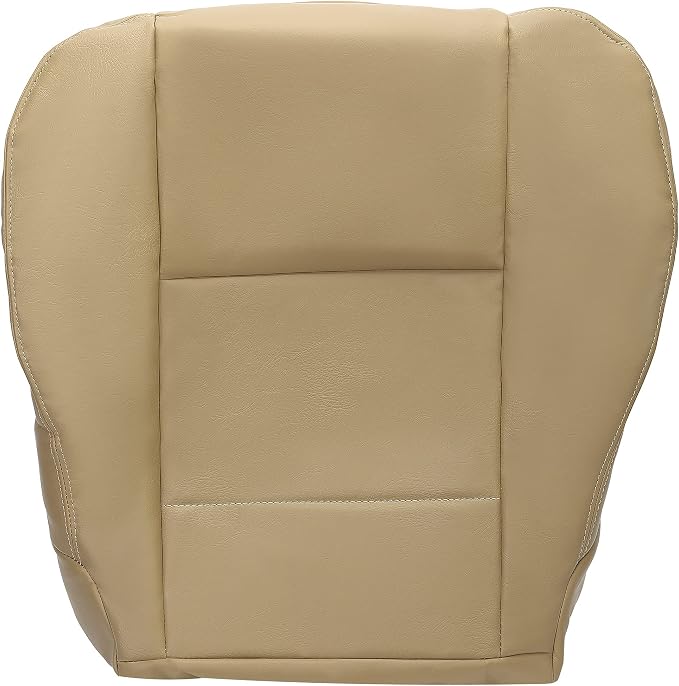 ALMULOO Seat Foam & Seat Bottom Cover Compatible with 2001-2004 Toyota Tundra Driver Side Replacement Seat Foam Cushion Seat Cover White & Tan (2 Packages)