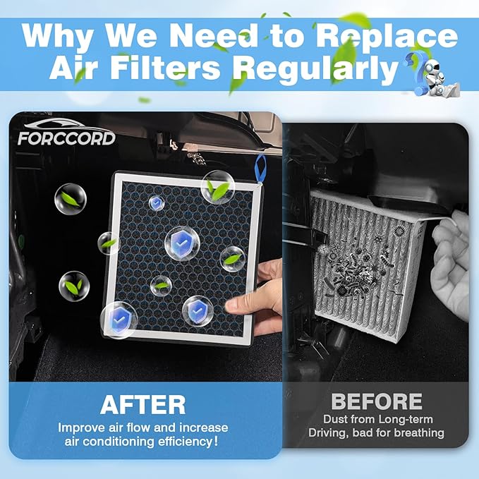 UPGRADED HEPA Cabin Air Filter Fits for Tesla Model S Model X 2021-2024 2025 2026 Activated Carbon Cabin Filter Replacement Tesla Model S Plaid Model X Plaid Car Accessories