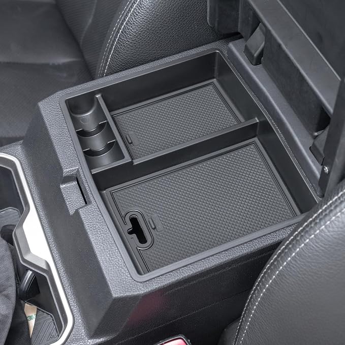 JDMCAR Center Console Organizer and One-Touch Hidden Storage Box Compatible with 2024 2025 Toyota Tacoma and 2025 4Runner Accessories