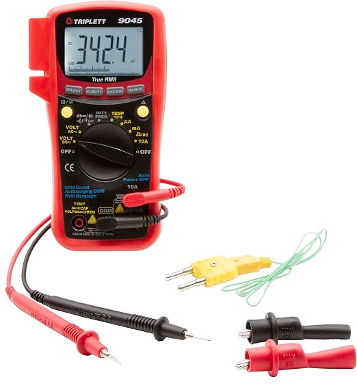 Triplett 9045 True RMS CAT III 6000 Count Digital Multimeter with Certificate of Calibration to NIST