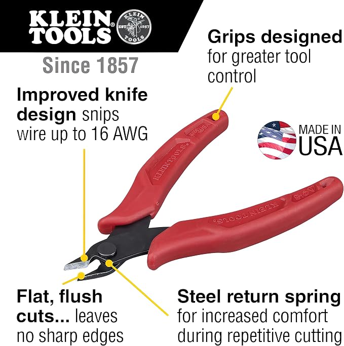 Klein Tools Precision Driver Kit with Multi-Bit Screwdriver and Diagonal Cutting Pliers (5-Inch)