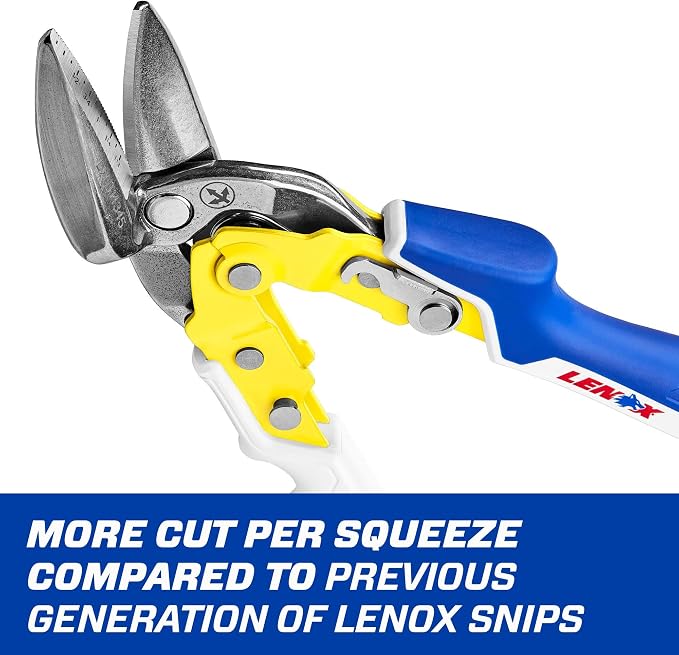 LENOX TOOLS Pliers, Offset Straight Avitation Snips, With Durable Grip (LXHT14345)