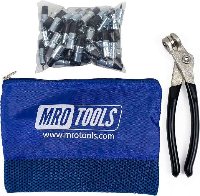 50 3/32 Extra Short Cleco Fasteners + Cleco Pliers w/Carry Bag (KK1S50-3/32)
