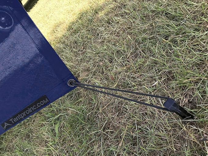 Tentproinc RV Awning Side Sun Shade Screen 9'X7' Mesh Sunshade for Motorhome Camping Trailer Awning Sunscreen Screenshade Block UV Glare Sunblocker - 3 Year Warranty (Navy Blue)