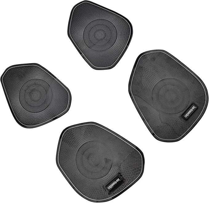 YOUTOOCAR Stainless Steel Speaker Covers Trim Compatible with Chevrolet Trax 2024-2025 Accessories (Black)