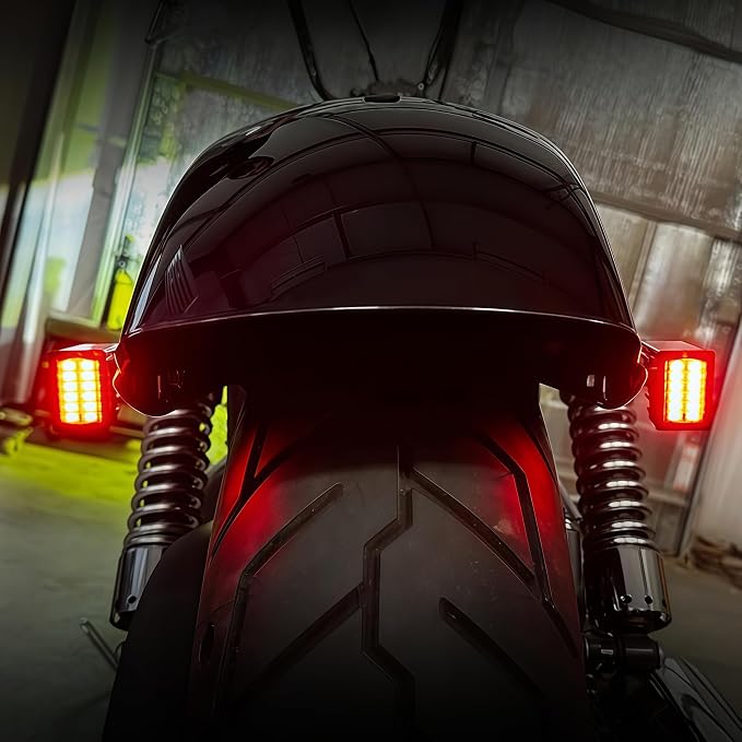 Dual-Intensity LED Rear Light for Harley Softail 2018-2025 Ultra-Bright Amber Running Turn Signal Lamps with Smoked Lens 1:1 Plug-and-Play Upgrades for Low Rider S Street Bob Breakout