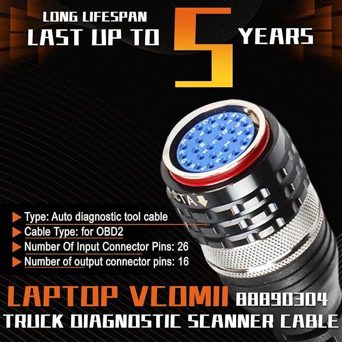 PANGOLIN 88890304 Automotive Scanner Cable OBD2 Cable for Volvo 88890300 88894000 Diagnostic Adapter Tool Excavator Spare Parts