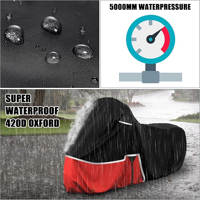 Waterproof Motorcycle Cover Replace for Honda Grom/Monkey/Navi Minimoto Models, 420D Oxford Cloth Motorcycle Cover for Snow Rain Dust Protection