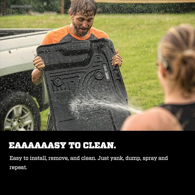 Husky Liners Weatherbeater | Fits 2014-18 Chevrolet Silverado/GMC Sierra 1500, 2015-19 Silverado/Sierra 2500/3500 (Crew Cabs) | Second Row Liner, Tan | 19233