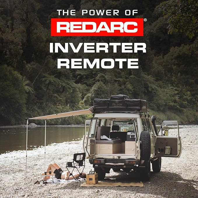 REDARC Remote-RS Inverter Remote Switch, 12V Compatible, Flush-Mount Design for RS Series Pure Sine Wave Inverters, On/Off Control and Status Indicator, for RV, Truck, and Off-Grid Use