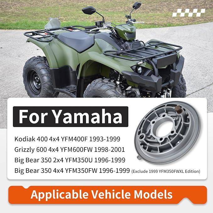 Rear Brake Drum Plate for Yamaha Kodiak Grizzly Big Bear 350 400 600 1993-2001 4SH-25321-00-00