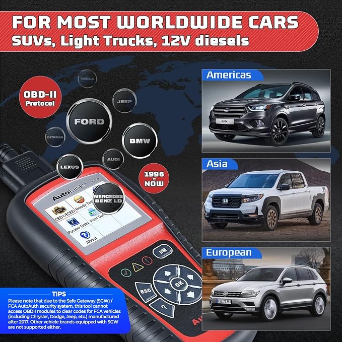 Autel AutoLink AL519 OBD2 Scanner Enhanced Mode 6 Car Diagnostic Tool Check Engine Code Reader CAN Scan Tool, Advanced Ver. of AL319